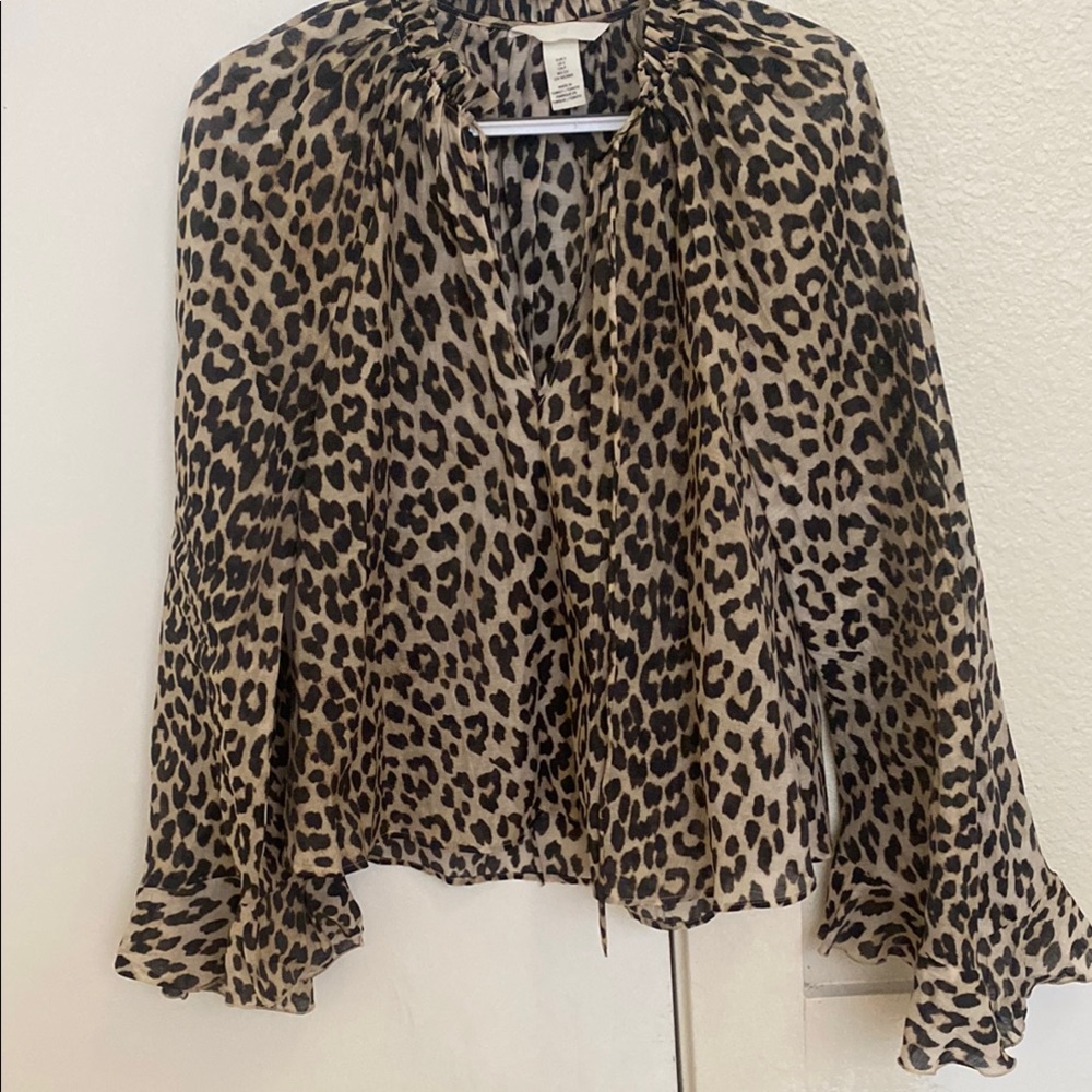 Animal print leopard blouse